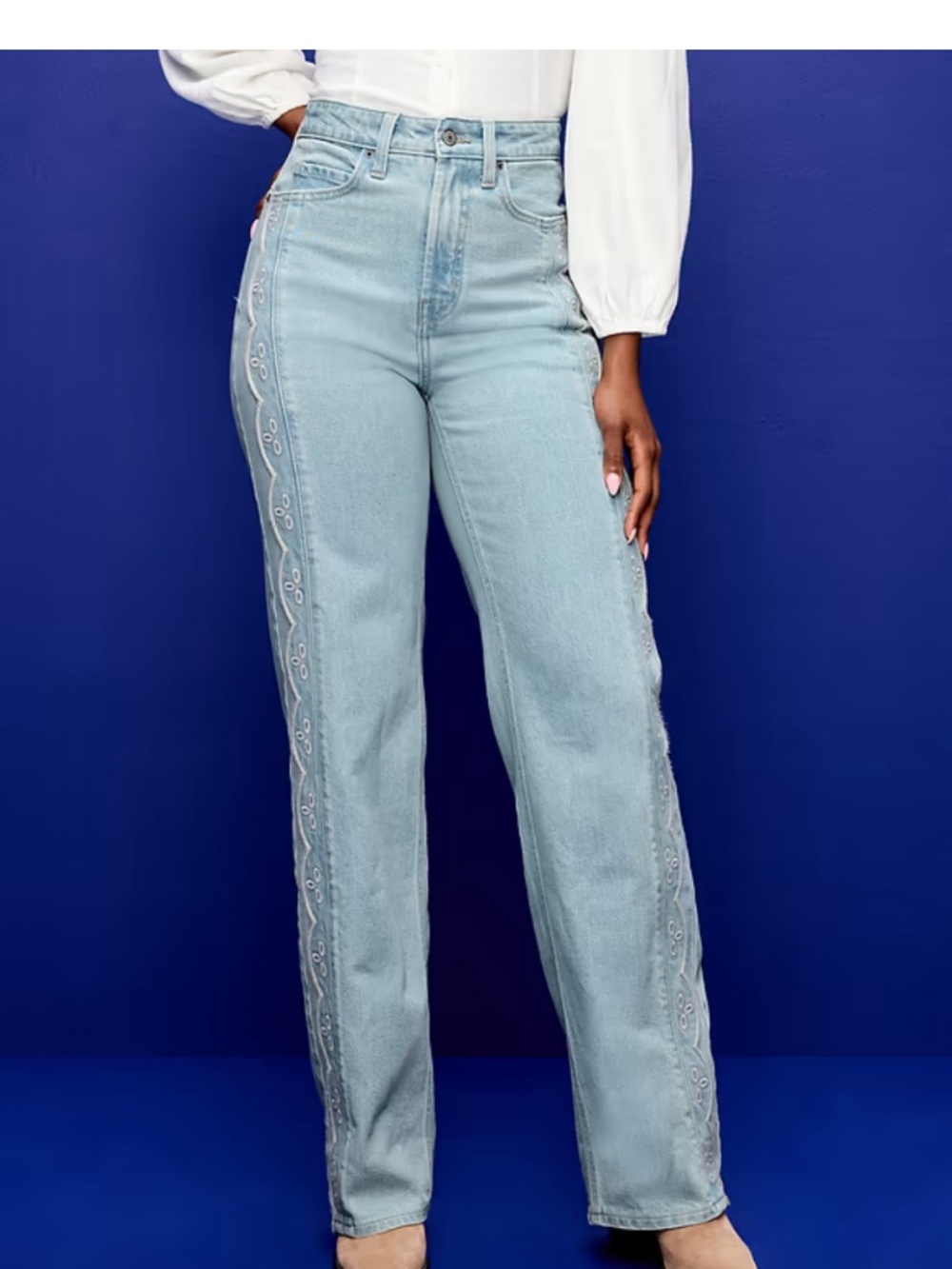 Old Navy Curvy Extra High-Waisted Scalloped Wide-Leg Jeans
